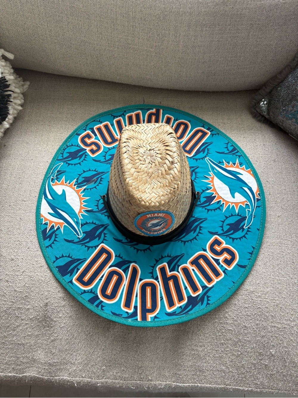 Teal Straw Sun Hat